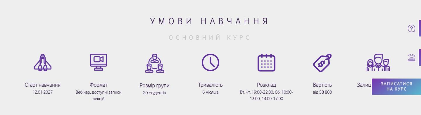 Умови навчання